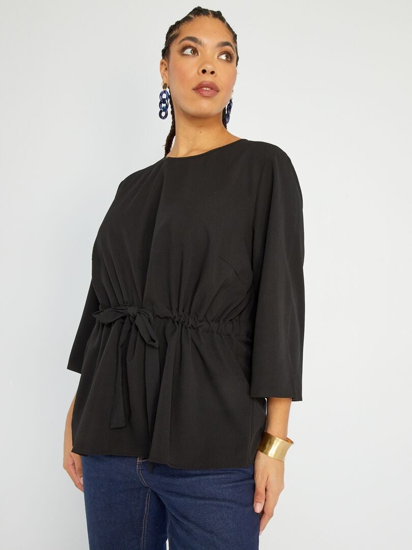 Soepelvallende blouse 'Only' zwart - Kiabi