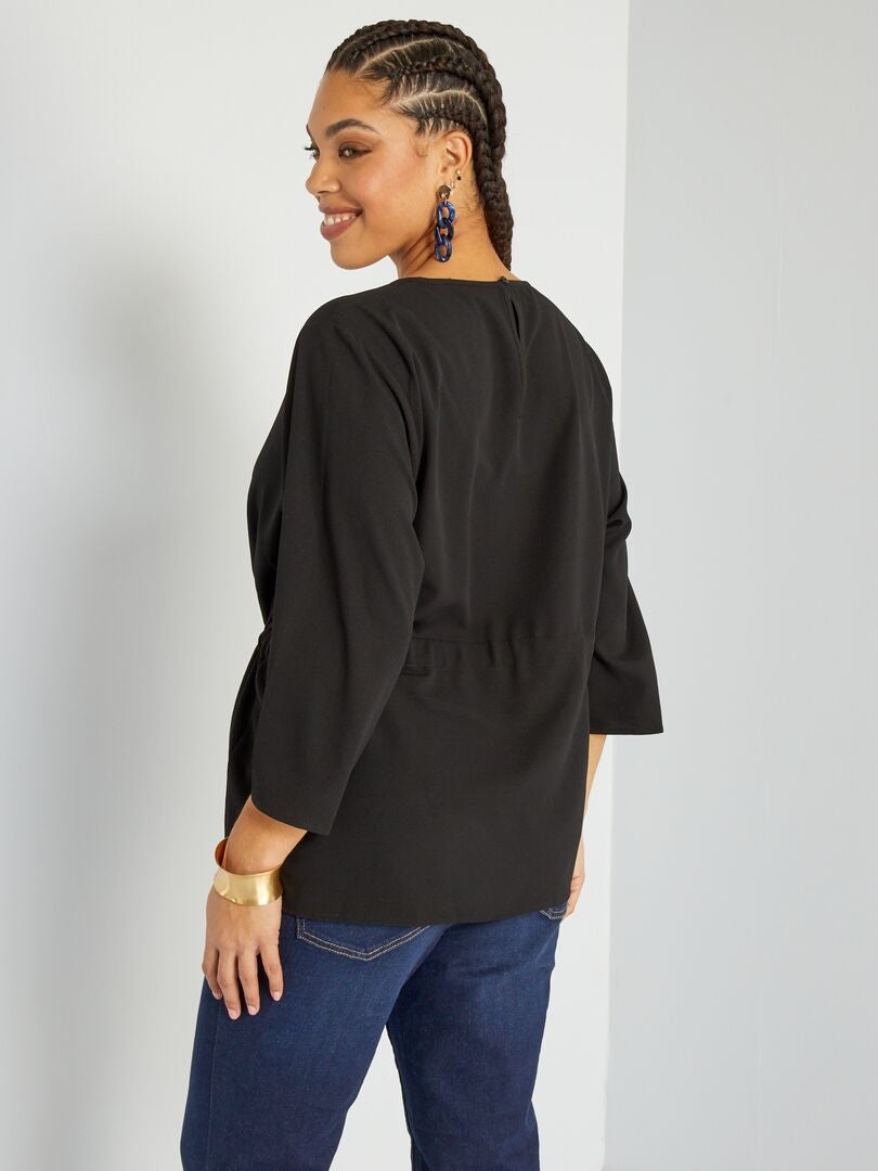 Soepelvallende blouse 'Only' zwart - Kiabi