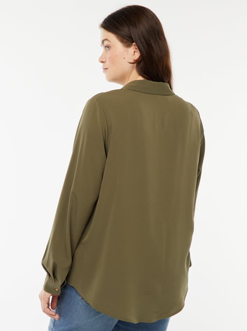 Soepelvallende blouse van crêpe-achtige tricot - Kiabi