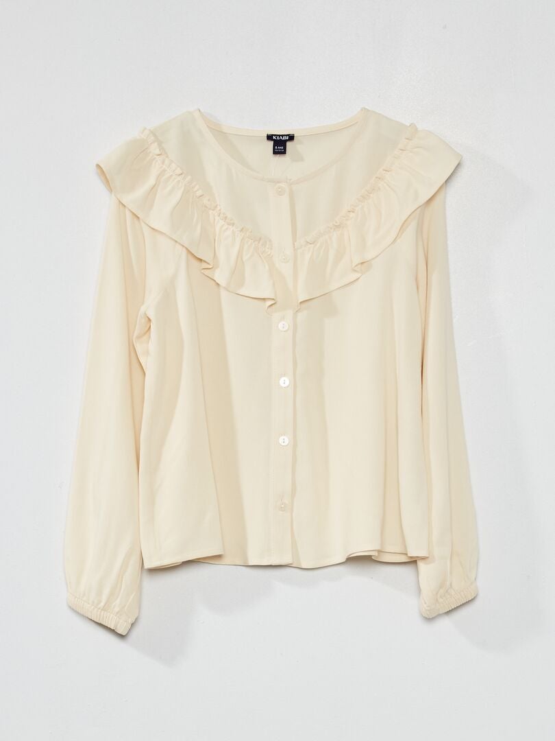 Soepelvallende blouse WIT - Kiabi