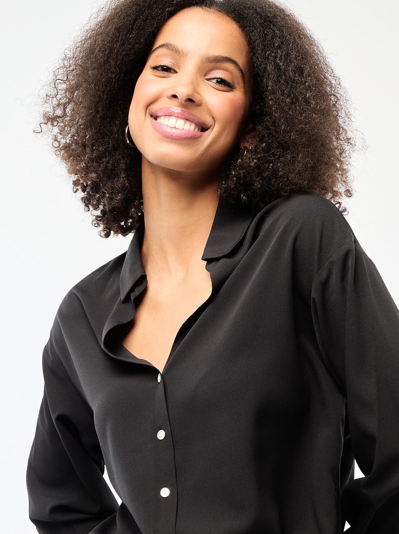 Soepelvallende blouse Zwart - Kiabi