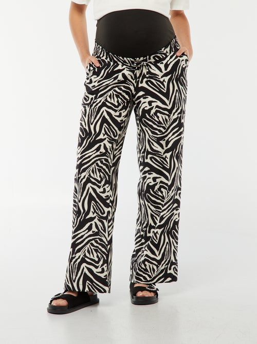 Soepelvallende broek met zebramotief 'Only Maternity' - Kiabi
