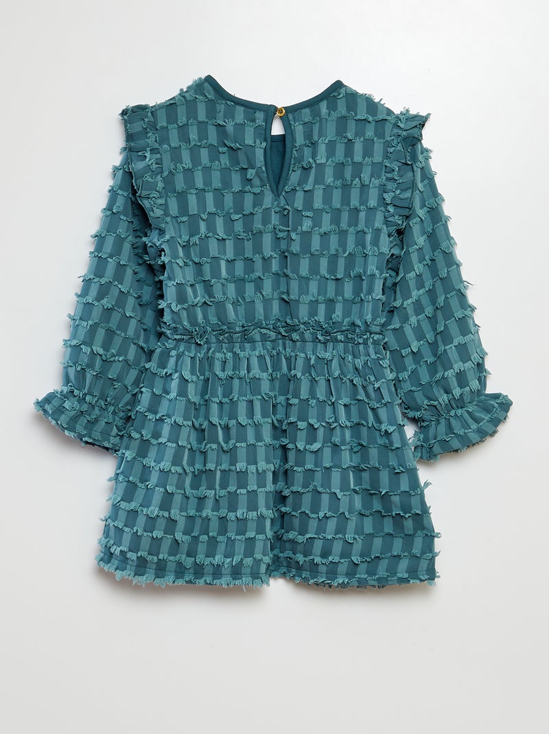 Soepelvallende jurk GROEN - Kiabi