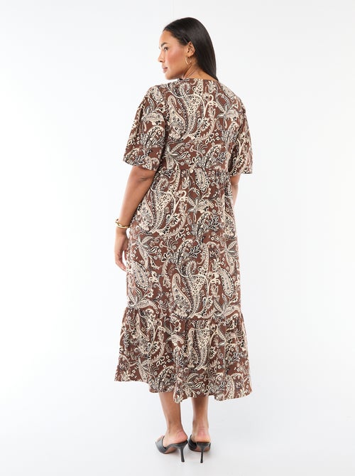 Soepelvallende jurk met fantasieprint - Kiabi