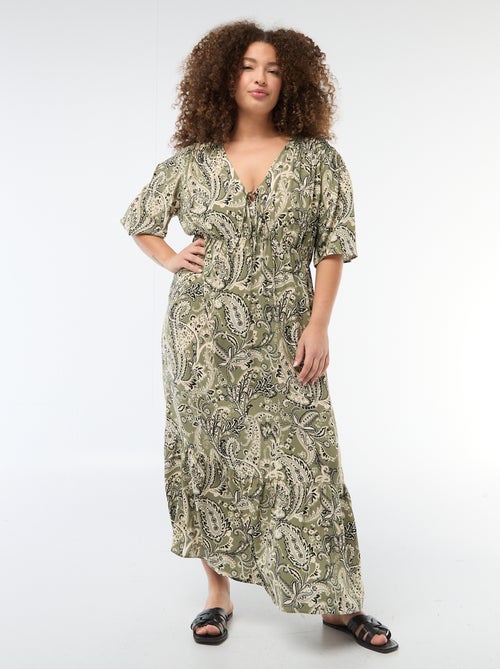 Soepelvallende jurk met fantasieprint - Kiabi