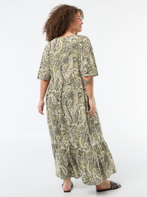 Soepelvallende jurk met fantasieprint - Kiabi