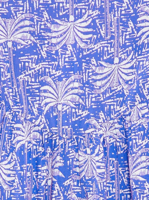 Soepelvallende jurk met spaghettibandjes en all-over motiefje - Kiabi