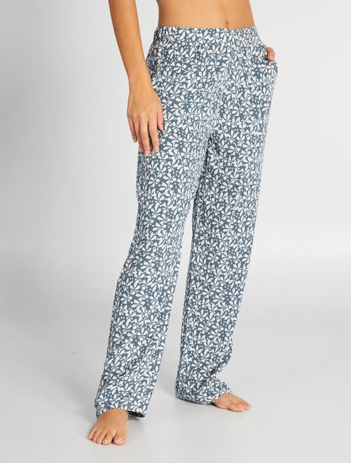 Soepelvallende pyjamabroek met print - Kiabi