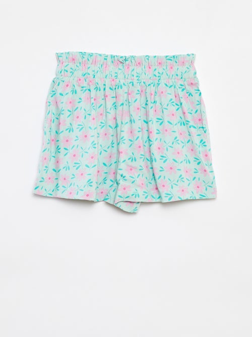 Soepelvallende short met print - Kiabi