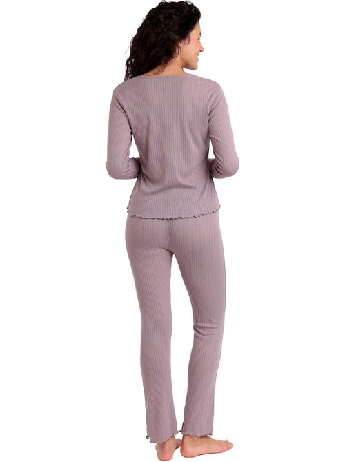 Soft pyjama broek top lange mouwen canale - Kiabi Soft pyjama broek top lange mouwen canale - Kiabi