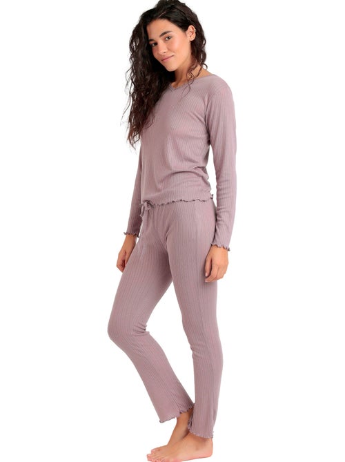 Soft pyjama broek top lange mouwen canale - Kiabi Soft pyjama broek top lange mouwen canale - Kiabi