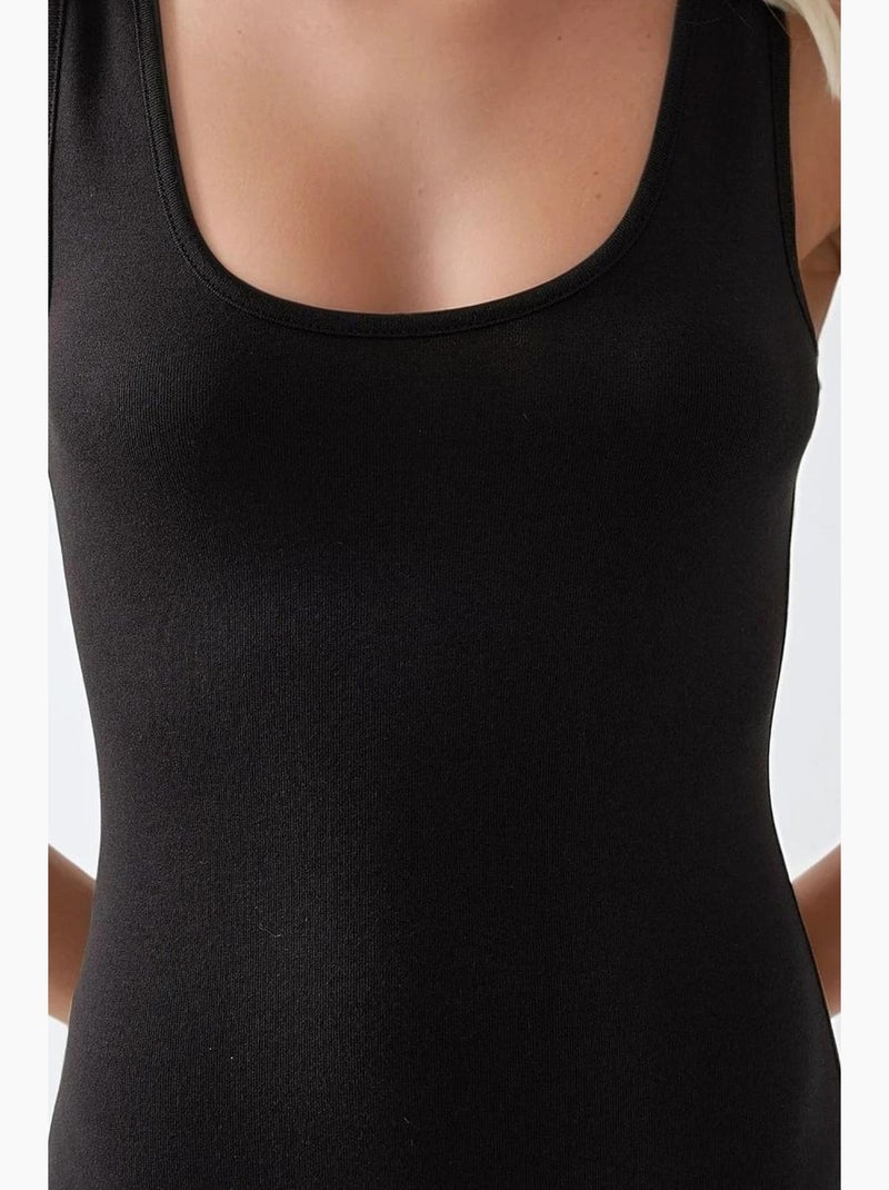 Soft touch basic midi-jurk hiccup Zwart - Kiabi