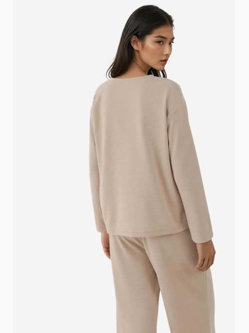 Soft touch getextureerde relaxte pasvorm pyjamaset hiccup - Kiabi Soft touch getextureerde relaxte pasvorm pyjamaset hiccup - Kiabi