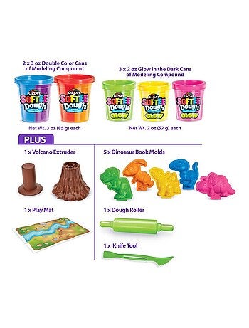 Softee dough dino neon klei set
