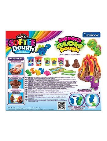 Softee dough dino neon klei set