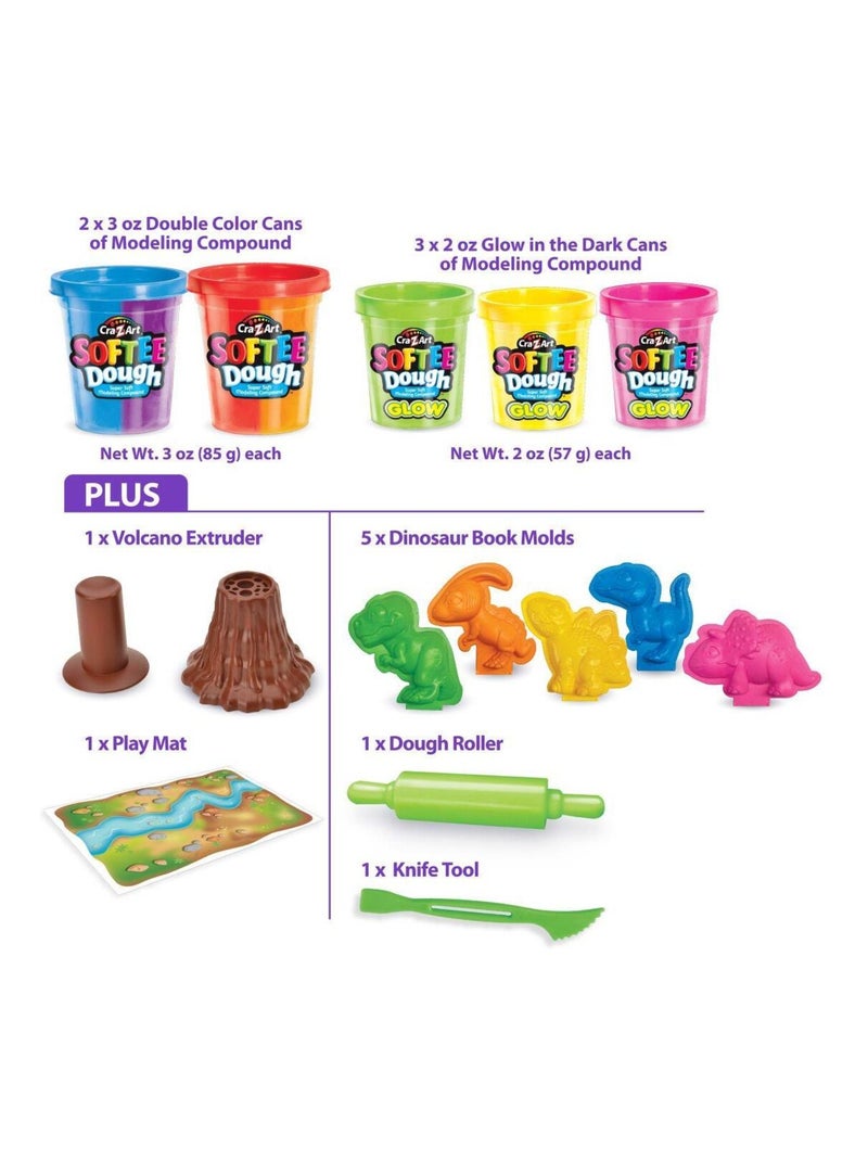 Softee dough dino neon klei set N.v.t. - Kiabi