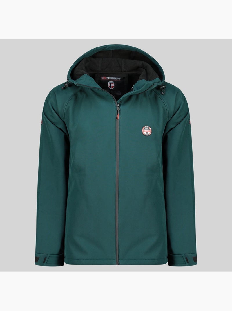 Softshelljas met capuchon tamigobadge – geographical norway Donkergroen - Kiabi
