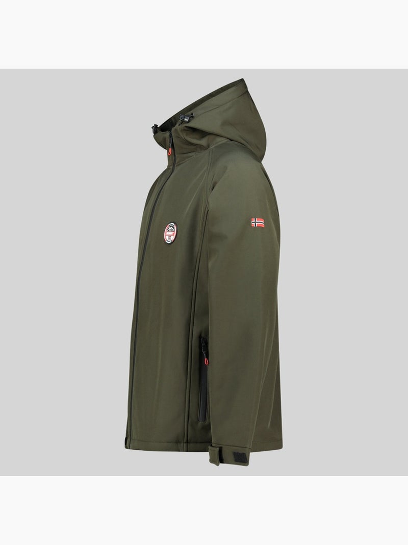 Softshelljas met capuchon tamigobadge – geographical norway Kaki - Kiabi