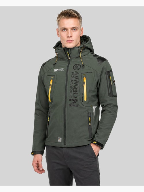 Softshelljas met capuchon techno dark – geographical norway - Kiabi Softshelljas met capuchon techno dark – geographical norway - Kiabi