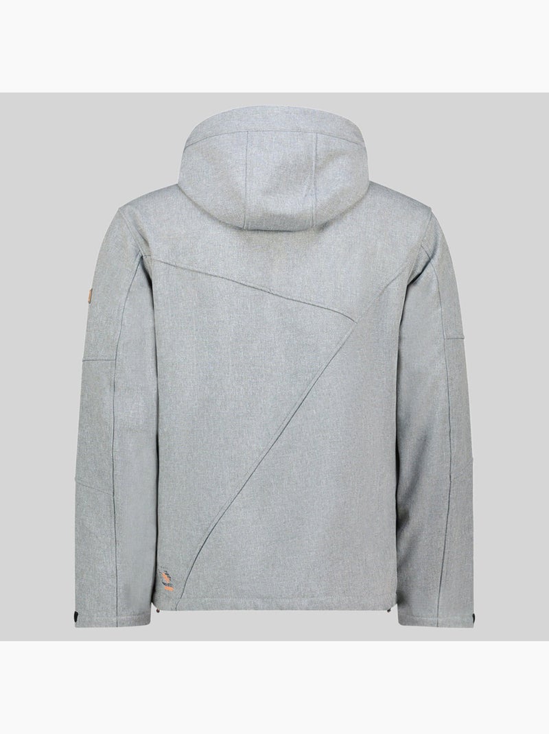 Softshelljas met capuchon tolympia – geographical norway Lichtgrijs - Kiabi