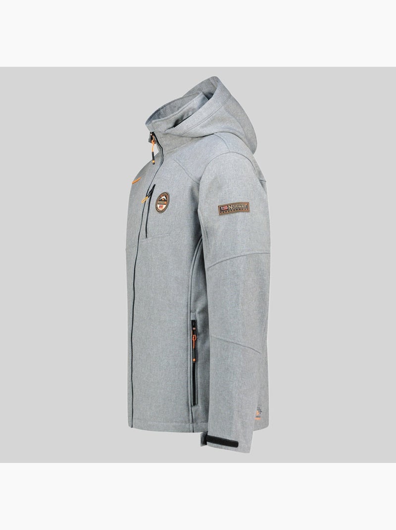 Softshelljas met capuchon tolympia – geographical norway Lichtgrijs - Kiabi