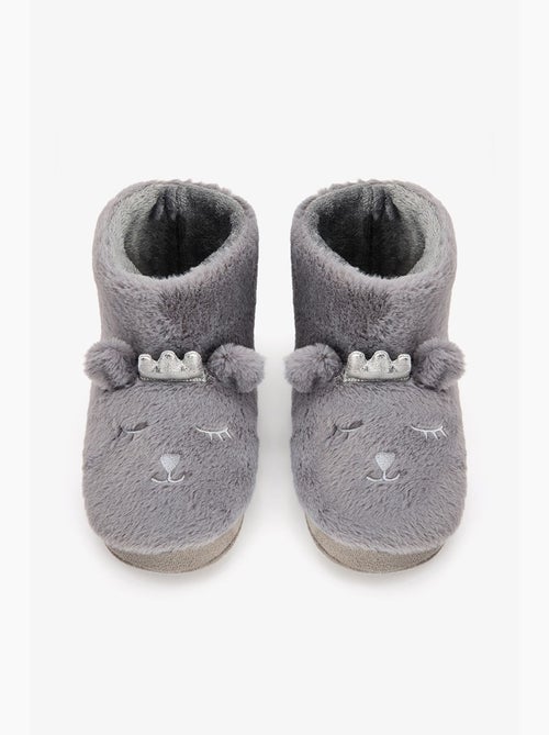 Softy huisslof met dierborduursel penti - Kiabi Softy huisslof met dierborduursel penti - Kiabi