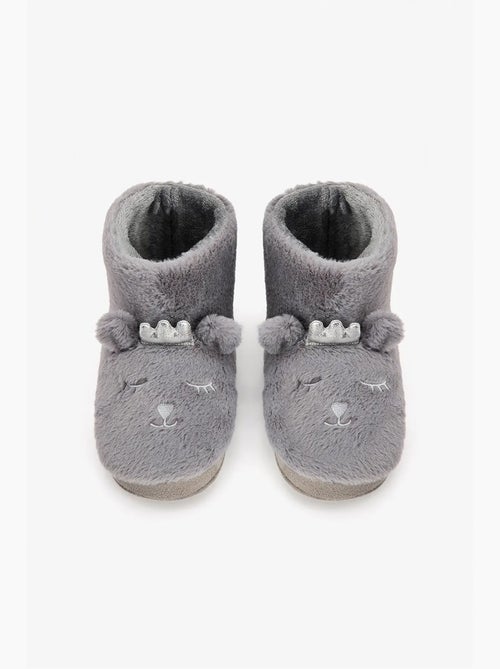 Softy huisslof met dierborduursel penti - Kiabi Softy huisslof met dierborduursel penti - Kiabi