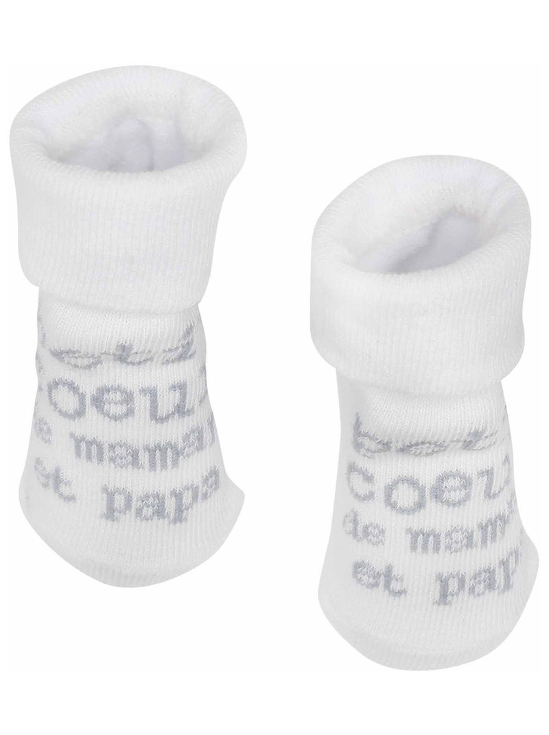 Sokjes voor baby - petit coeur Wit - Kiabi