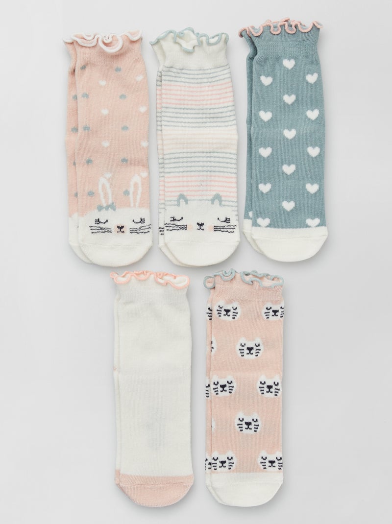 Sokken - Set van 5 ROSE - Kiabi