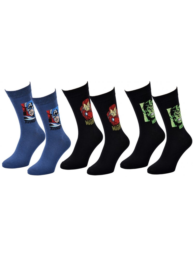 Sokken AVENGERS - Set van 3 Multicolor - Kiabi