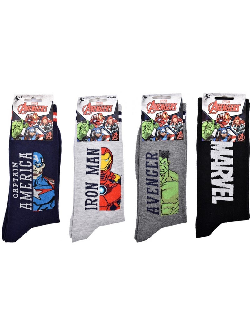 Sokken AVENGERS - Set van 4 paar Multicolor - Kiabi