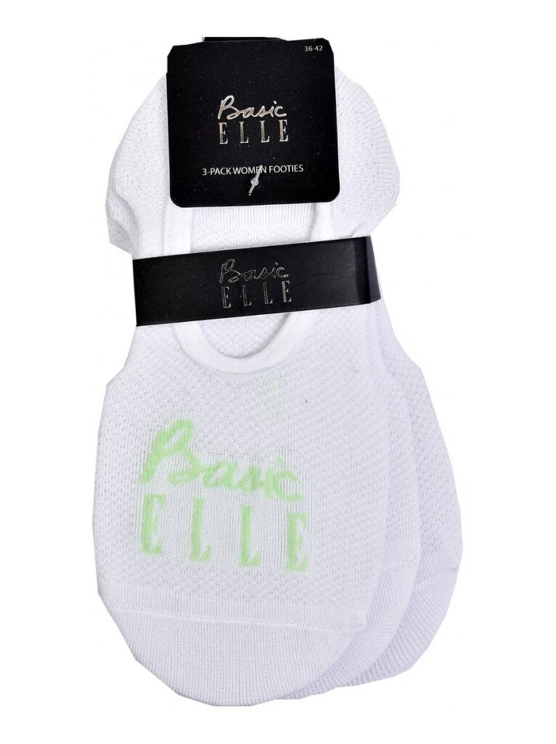 Sokken dames ELLE Basic - Set van 9 Zwart Multicolor Wit - Kiabi