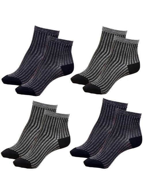 Sokken dames INFINITIEF - Set van 4 - Kiabi Sokken dames INFINITIEF - Set van 4 - Kiabi