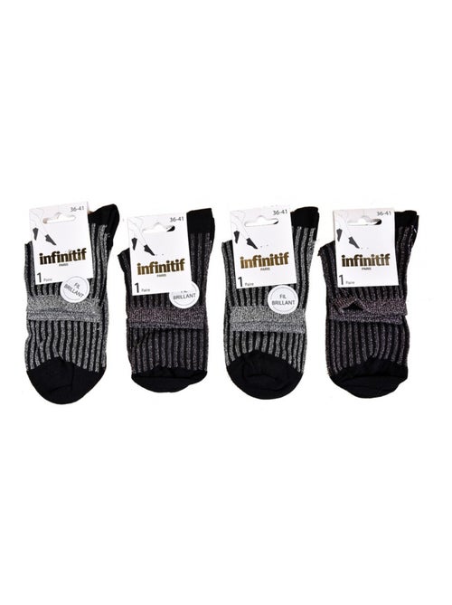 Sokken dames INFINITIEF - Set van 4 - Kiabi Sokken dames INFINITIEF - Set van 4 - Kiabi