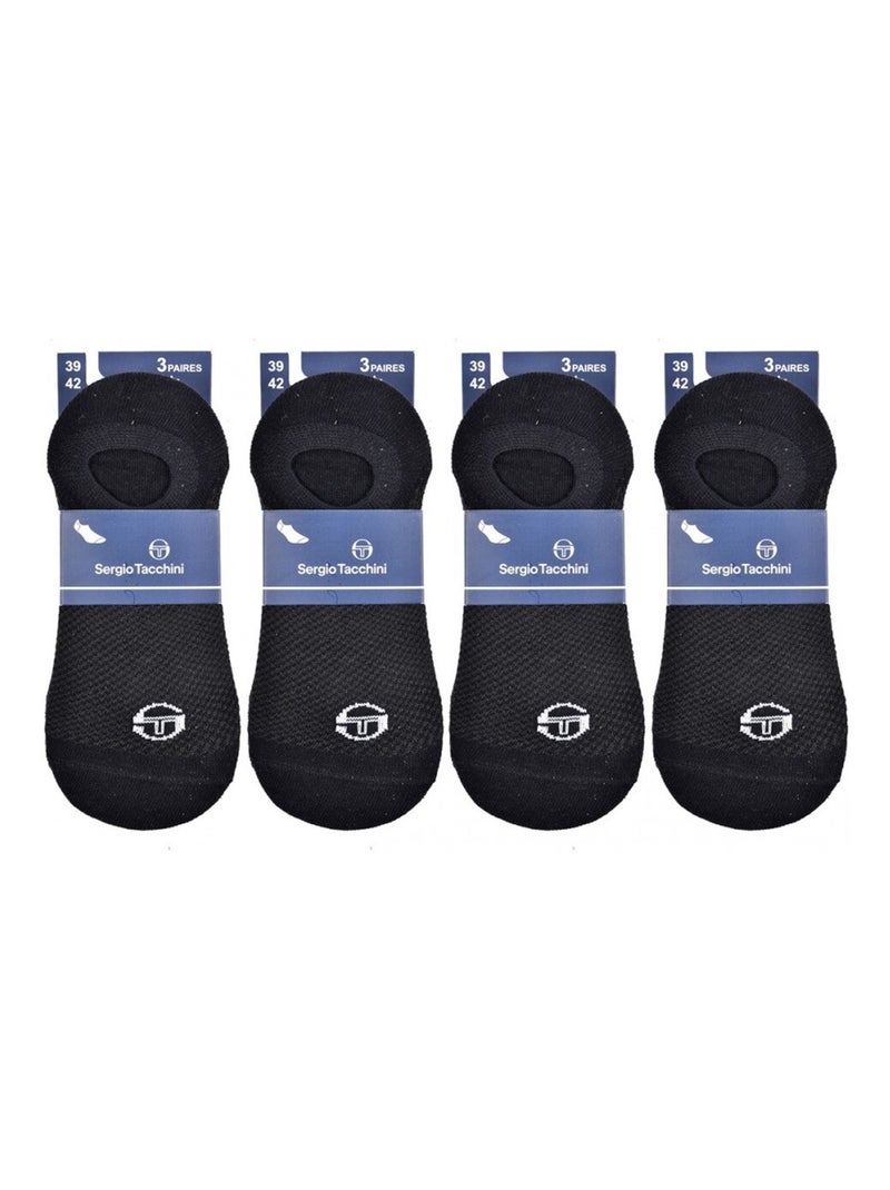 Sokken heren footies sergio tacchini - set van 12 Multicolor - Kiabi