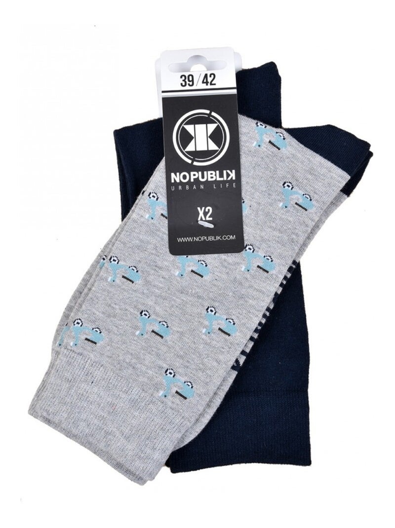 Sokken heren NO PUBLIK - Set van 8 Multicolor - Kiabi