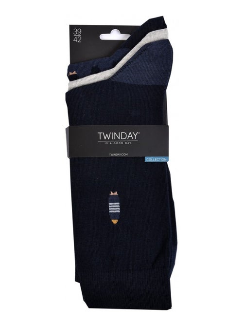 Sokken Heren TWINDAY - Set van 6 paar - Kiabi Sokken Heren TWINDAY - Set van 6 paar - Kiabi