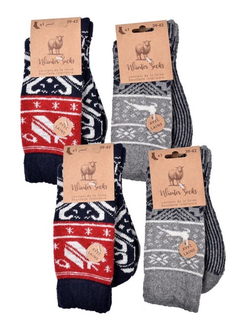 Sokken heren WINTER SOCKS - Set van 4 - Kiabi Sokken heren WINTER SOCKS - Set van 4 - Kiabi