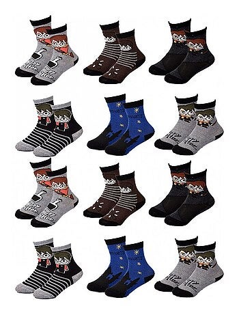 Sokken Jongen Licentie HARRY POTTER Set van 12 paar