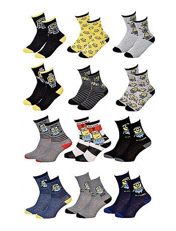 Sokken jongen Licentie SET VAN 12 PAAR MINIONS