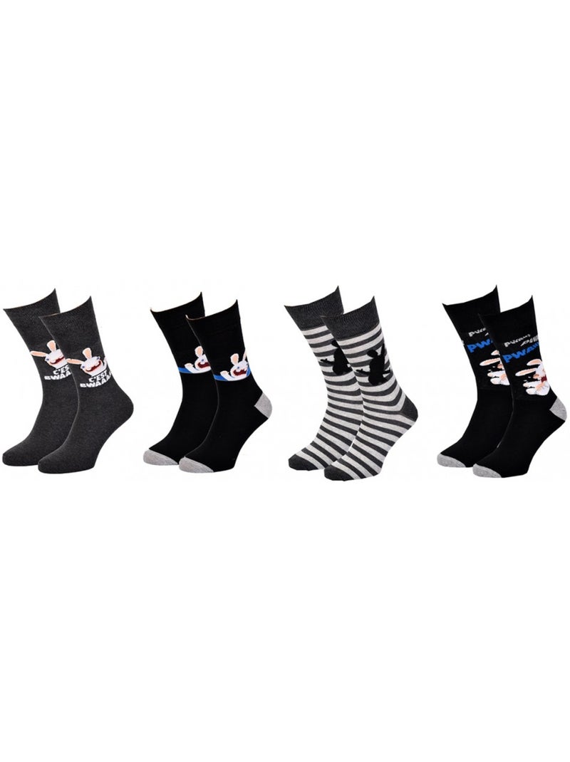 Sokken Lapins Crétins - Set van 8 Multicolor - Kiabi