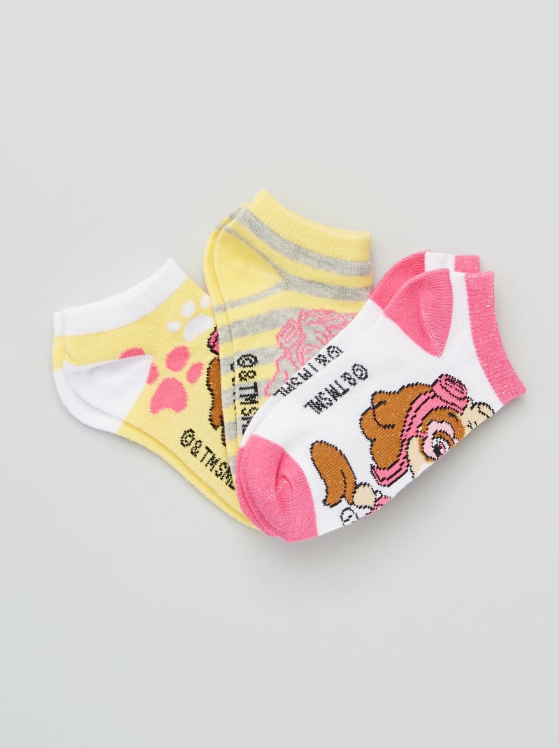 Sokken 'PAW Patrol' - Set van 3 roze / wit - Kiabi