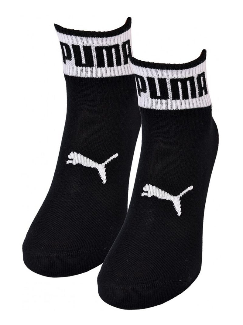 Sokken quarter puma - set van 6 Zwart Wit Grijs - Kiabi