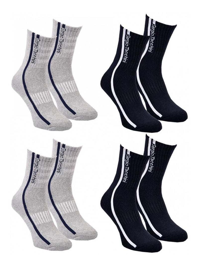 Sokken quarter SERGIO TACCHINI set van 4 paar Multicolor - Kiabi
