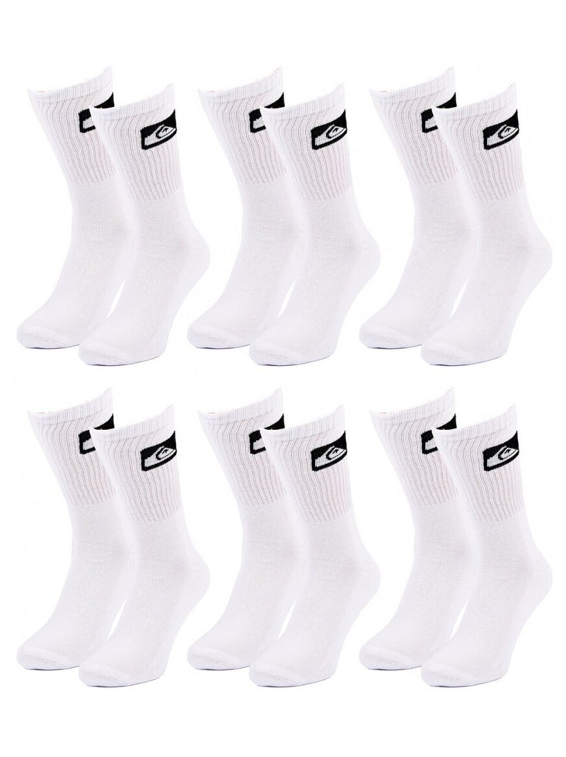 Sokken QUIKSILVER Cushioned Crew - Set van 6 Wit - Kiabi