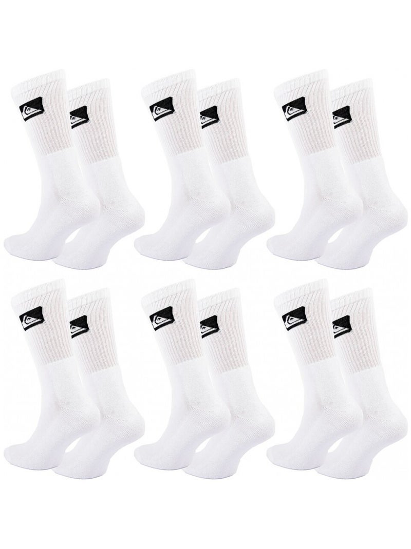 Sokken QUIKSILVER Cushioned Crew - Set van 6 Wit - Kiabi