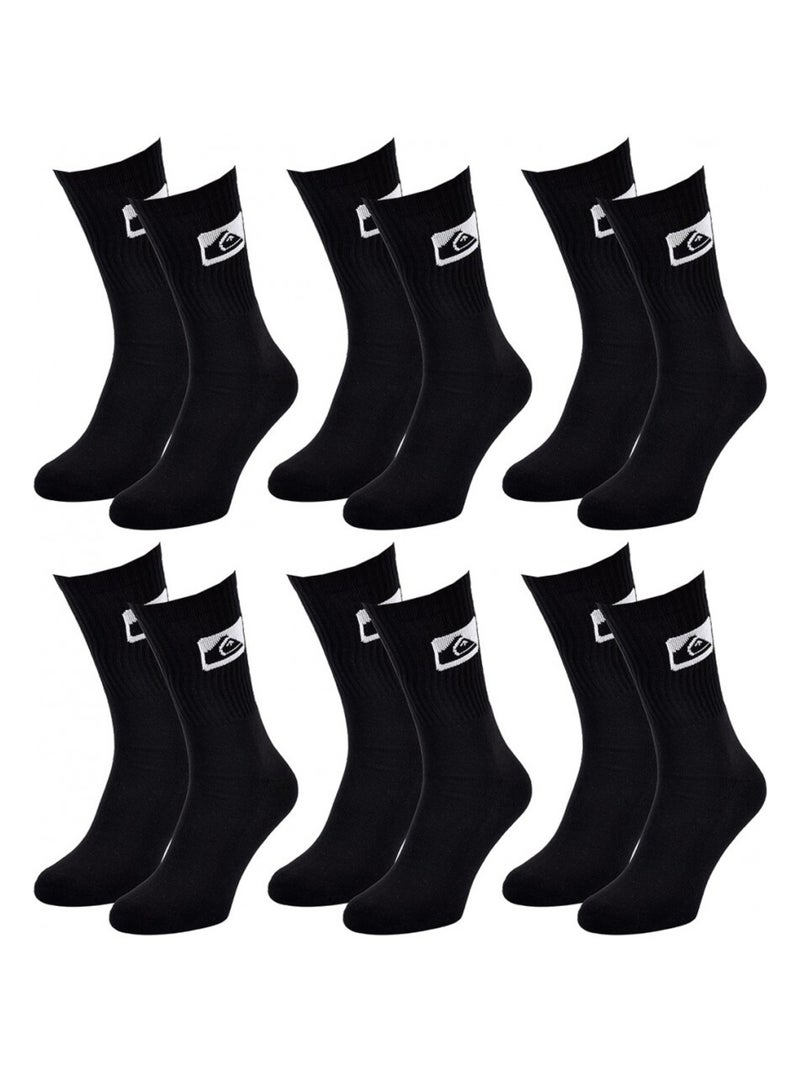 Sokken QUIKSILVER Cushioned Crew - Set van 6 Zwart - Kiabi