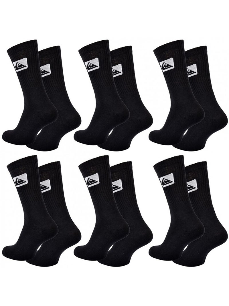 Sokken QUIKSILVER Cushioned Crew - Set van 6 Zwart - Kiabi