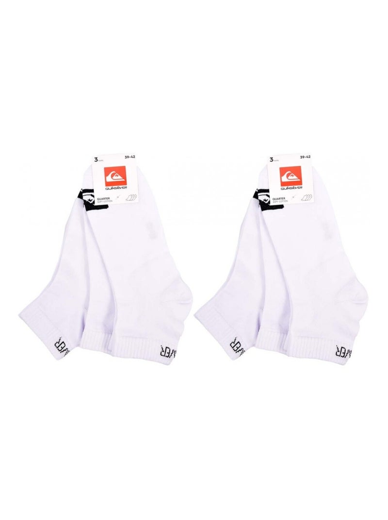 Sokken quiksilver quarter - set van 6 Wit - Kiabi