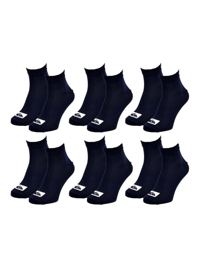 Sokken quiksilver quarter - set van 6 Zwart - Kiabi